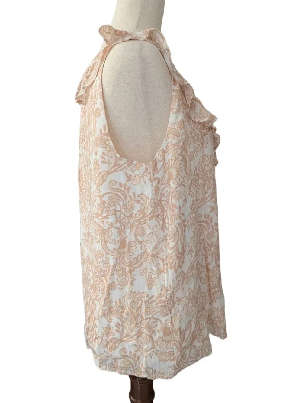 NWT LOFT Shimmer Ruffle V-Neck Shell - Picture 11 of 15